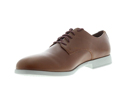 Camper Truman K100243-007 Mens Brown Leather Lace Up Plain Toe Oxfords Shoes