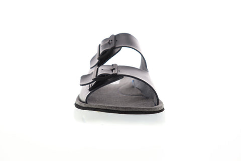 Camper Oruga K100286-001 Mens Black Leather Strap Slides Sandals Shoes