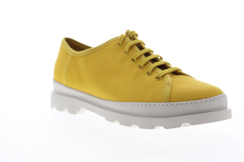 Camper Brutus K100294-007 Mens Yellow Canvas Lace Up Low Top Sneakers Shoes