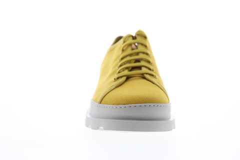 Camper Brutus K100294-007 Mens Yellow Canvas Lace Up Low Top Sneakers Shoes