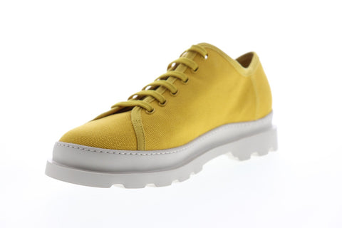 Camper Brutus K100294-007 Mens Yellow Canvas Lace Up Low Top Sneakers Shoes