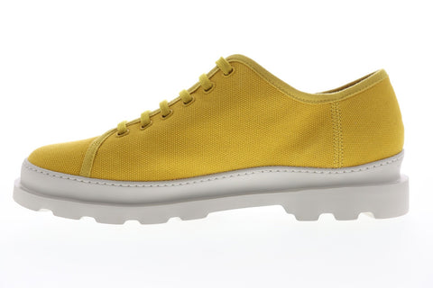 Camper Brutus K100294-007 Mens Yellow Canvas Lace Up Low Top Sneakers Shoes