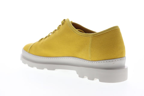 Camper Brutus K100294-007 Mens Yellow Canvas Lace Up Low Top Sneakers Shoes