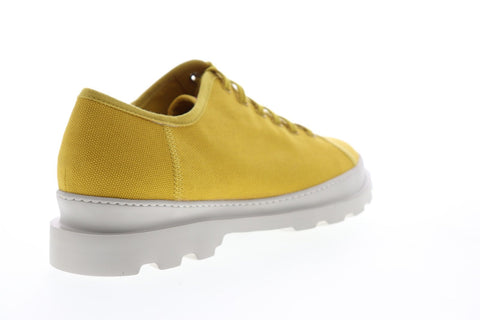 Camper Brutus K100294-007 Mens Yellow Canvas Lace Up Low Top Sneakers Shoes