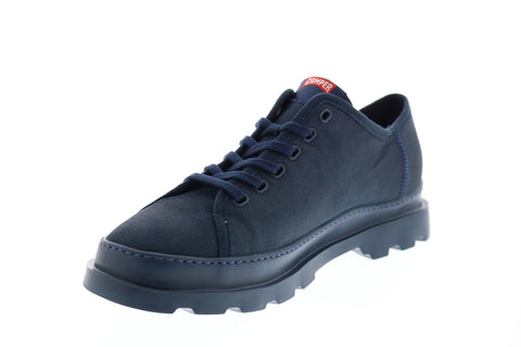 Camper Brutus K100294-010 Mens Blue Canvas Lace Up Euro Sneakers Shoes