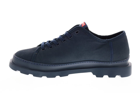 Camper Brutus K100294-010 Mens Blue Canvas Lace Up Euro Sneakers Shoes