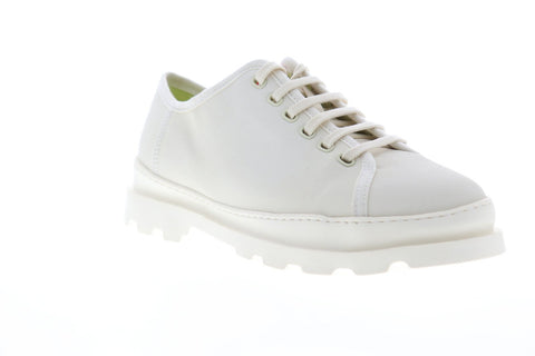 Camper Brutus K100294-011 Mens White Canvas Lace Up Low Top Sneakers Shoes