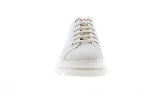 Camper Brutus K100294-011 Mens White Canvas Lace Up Low Top Sneakers Shoes