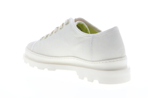 Camper Brutus K100294-011 Mens White Canvas Lace Up Low Top Sneakers Shoes