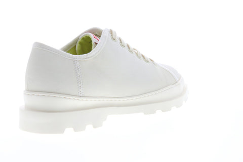 Camper Brutus K100294-011 Mens White Canvas Lace Up Low Top Sneakers Shoes