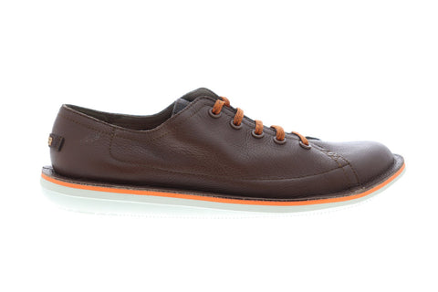Camper Beetle K100307-004 Mens Brown Leather Lace Up Low Top Sneakers Shoes