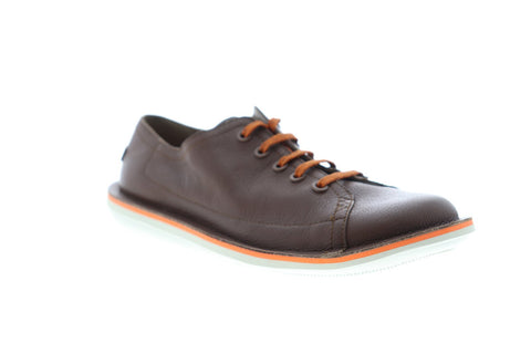 Camper Beetle K100307-004 Mens Brown Leather Lace Up Low Top Sneakers Shoes