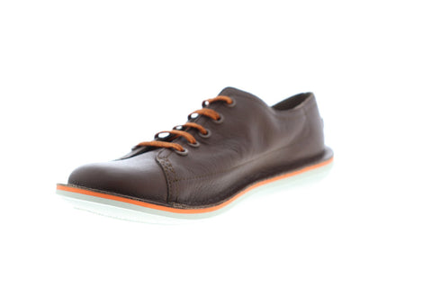 Camper Beetle K100307-004 Mens Brown Leather Lace Up Low Top Sneakers Shoes