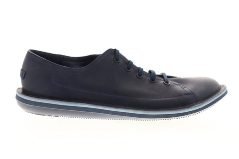 Camper Beetle K100307-010 Mens Blue Leather Lace Up Low Top Sneakers Shoes