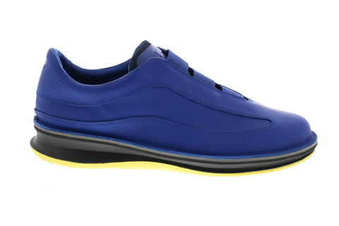 Camper Rolling K100389-009 Mens Blue Leather Slip On Euro Sneakers Shoes