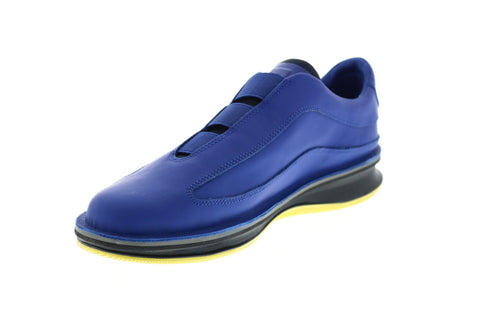 Camper Rolling K100389-009 Mens Blue Leather Slip On Euro Sneakers Shoes