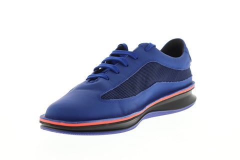Camper Rolling K100390-001 Mens Blue Leather Lace Up Euro Sneakers Shoes