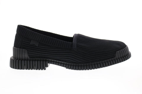 Camper Pix K100415-001 Mens Black Canvas Loafers & Slip Ons Penny Shoes