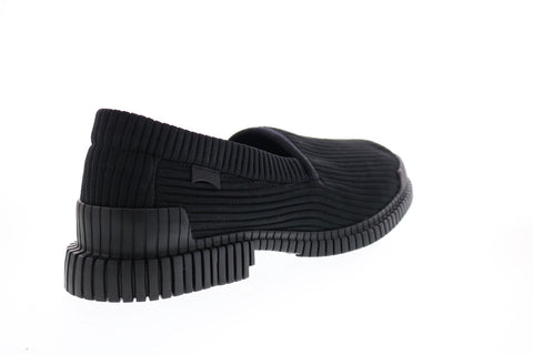 Camper Pix K100415-001 Mens Black Canvas Loafers & Slip Ons Penny Shoes