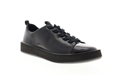 Camper Courb K100433-003 Mens Black Patent Leather Lace Up Low Top Sneakers Shoes