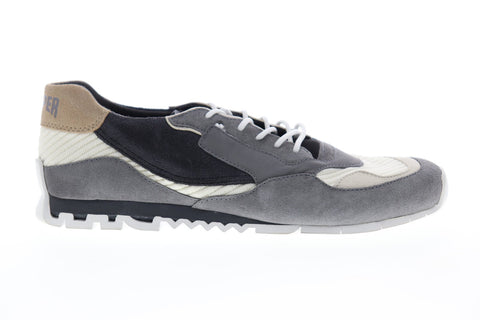 Camper Nothing K100436-006 Mens Gray Suede Lace Up Low Top Sneakers Shoes