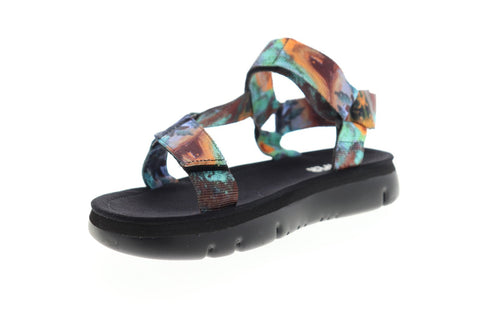 Camper Oruga K100451-001 Mens Blue Canvas Strap Sport Sandals Shoes
