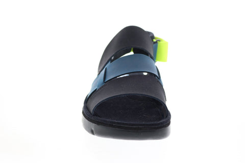 Camper Tws K100470-007 Mens Black Blue Leather Strap Sport Sandals Shoes