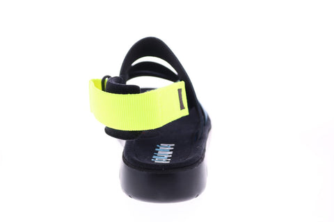 Camper Tws K100470-007 Mens Black Blue Leather Strap Sport Sandals Shoes