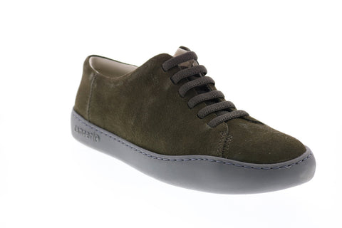 Camper Peu Touring K100479-010 Mens Green Suede Lace Up Euro Sneakers Shoes