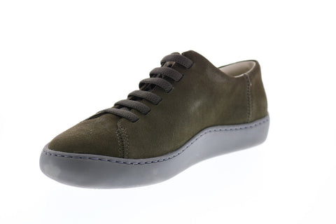 Camper Peu Touring K100479-010 Mens Green Suede Lace Up Euro Sneakers Shoes