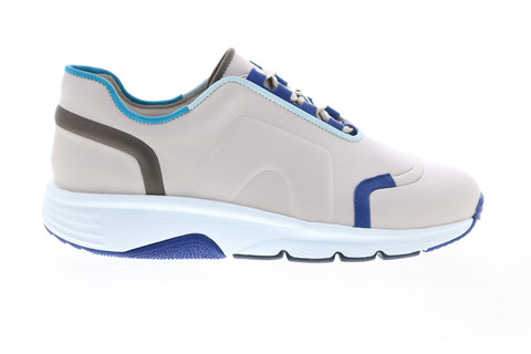 Camper Tws K100488-001 Mens Beige Blue Leather Lace Up Euro Sneakers Shoes