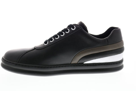 Camper TWS K100489-001 Mens Black Leather Lace Up Euro Sneakers Shoes