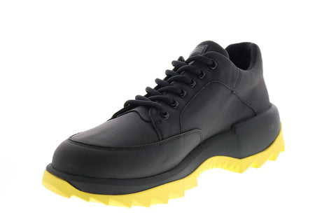 Camper Helix K100525-001 Mens Black Leather Lace Up Euro Sneakers Shoes