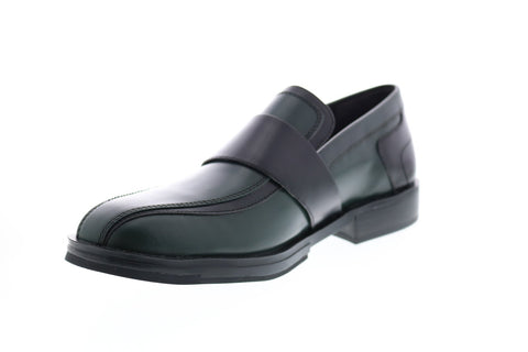 Camper Together with Kiko Kostadinov Mens Green Leather Penny Loafers Shoes