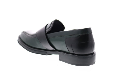 Camper Together with Kiko Kostadinov Mens Green Leather Penny Loafers Shoes