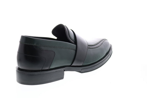 Camper Together with Kiko Kostadinov Mens Green Leather Penny Loafers Shoes