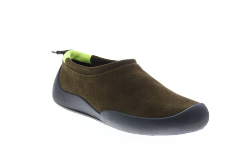 Camper Sako K100535-002 Mens Green Suede Slip On Clogs Slippers Shoes