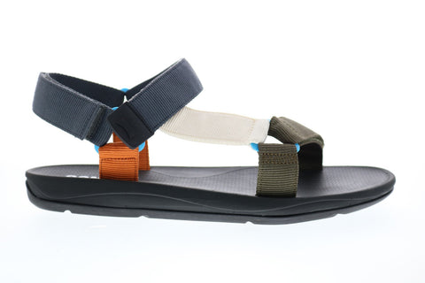 Camper Match K100539-003 Mens Black Canvas Strap Sport Sandals Shoes