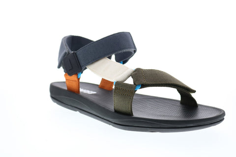 Camper Match K100539-003 Mens Black Canvas Strap Sport Sandals Shoes