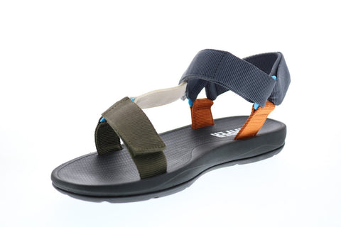Camper Match K100539-003 Mens Black Canvas Strap Sport Sandals Shoes