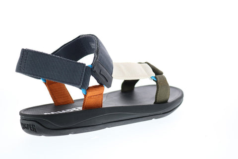 Camper Match K100539-003 Mens Black Canvas Strap Sport Sandals Shoes