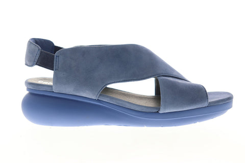 Camper Balloon K200066-018 Womens Blue Suede Strap Casual Slippers Shoes