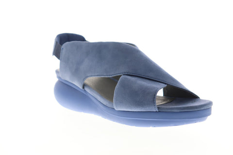 Camper Balloon K200066-018 Womens Blue Suede Strap Casual Slippers Shoes