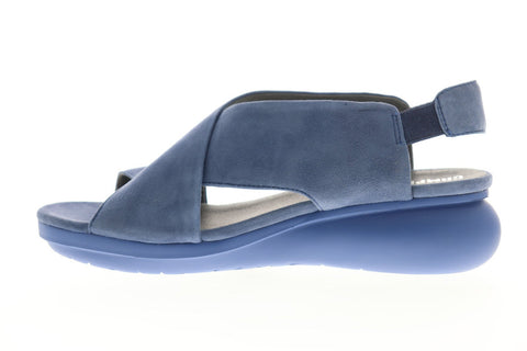 Camper Balloon K200066-018 Womens Blue Suede Strap Casual Slippers Shoes