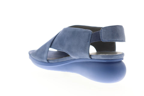 Camper Balloon K200066-018 Womens Blue Suede Strap Casual Slippers Shoes