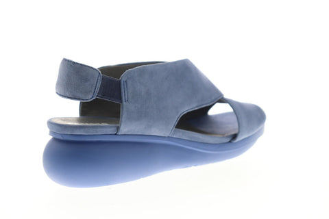 Camper Balloon K200066-018 Womens Blue Suede Strap Casual Slippers Shoes