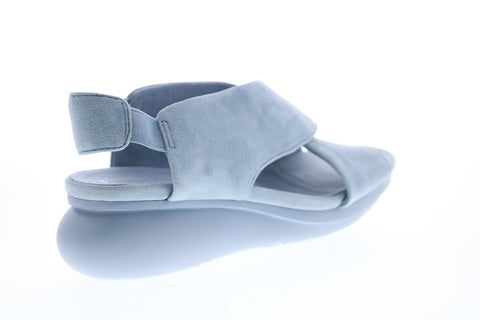 Camper Balloon K200066-029 Womens Blue Suede Slip On Heels Wedges Shoes