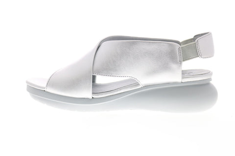 Camper Balloon K200066-045 Womens Silver Leather Slip On Sport Sandals Shoes