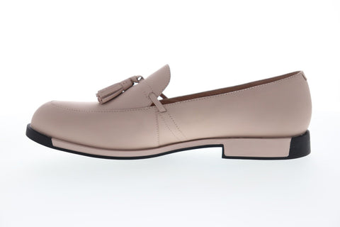 Camper Bowie K200074-009 Womens Beige Leather Casual Slip On Loafers Shoes