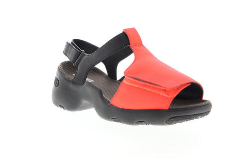 Camper Gemma K200098-003 Womens Red Leather Strap Sport Sandals Shoes